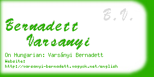 bernadett varsanyi business card